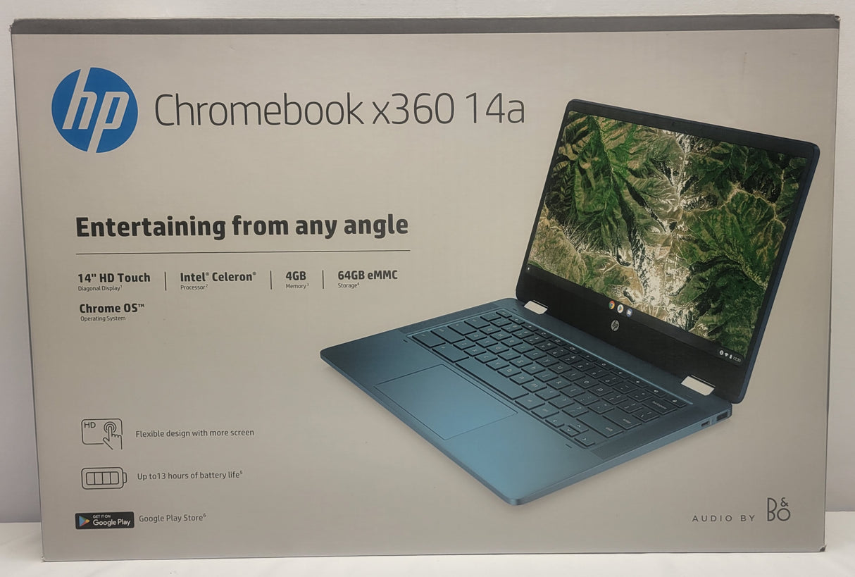 HP Chromebook X360 14a-ca0790wm 14" Celeron N4120 64GB 4GB Chrome OS