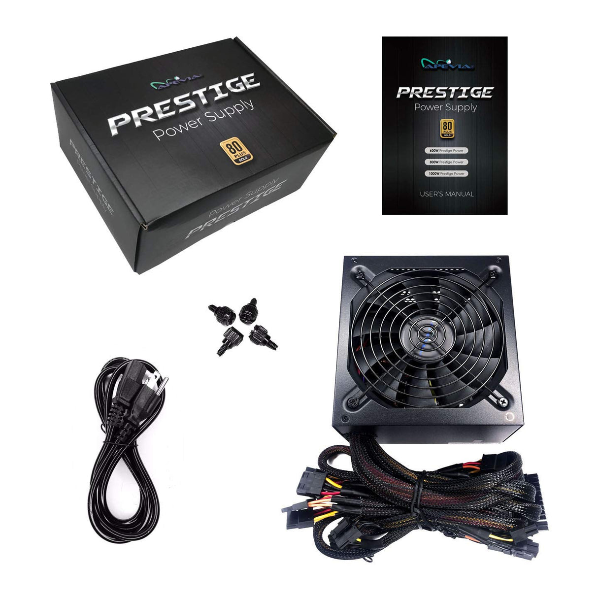 600W Apevia Prestige Power Supply 80+ Gold