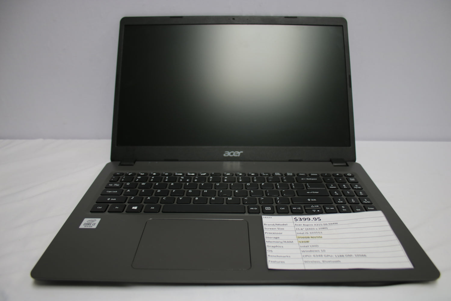 Acer Aspire A315-56-594W Laptop 15.6" i5-1035G1 12GB 256GB NVMe Windows 11