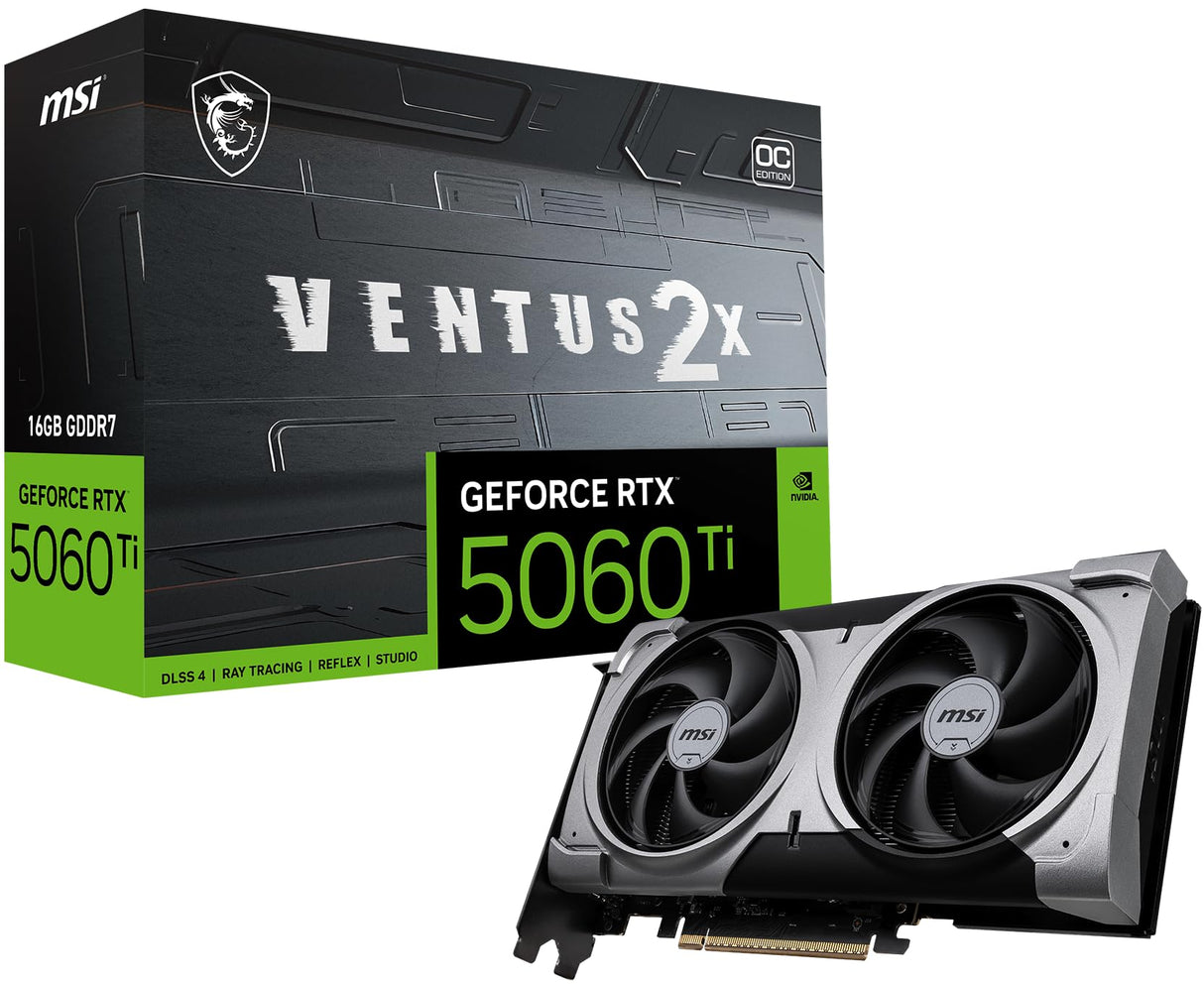 MSI 5060 Ti GeForce RTX VENTUS 2X 8GB GDDR7 Graphics Card