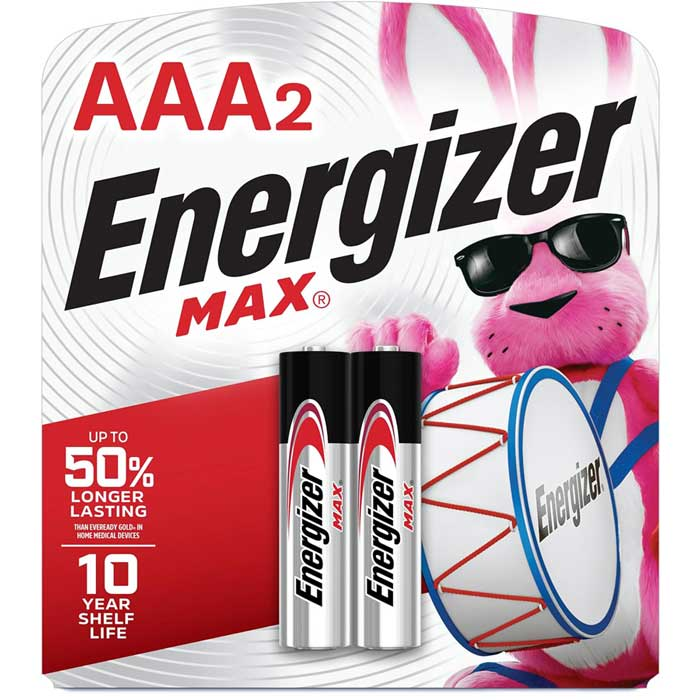 2 Pack AAA Energizer Max Batteries