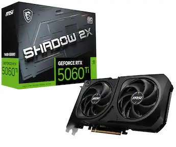 MSI 5060 Ti GeForce RTX SHADOW 2X OC PLUS 8GB GDDR7 Graphics Card