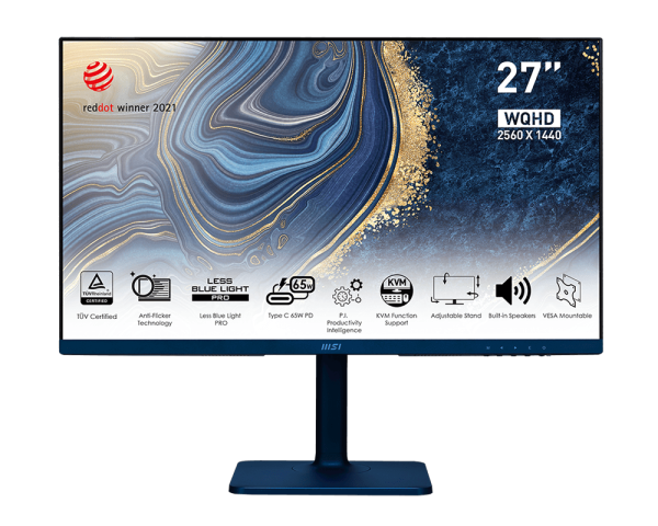 27" MSI Modern MD272QP Monitor (2560x1440) DP HDMI 75hz