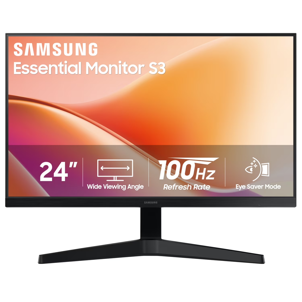 24" Samsung Essential Monitor S3 Computer Monitor (1920 x 1080) 100Hz